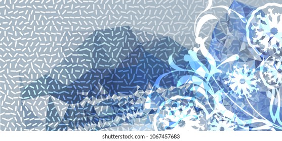 Abstract modern background with flower pattern. Vector clip art.