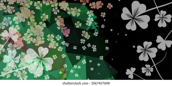 Abstract modern background with flower pattern. Vector clip art.