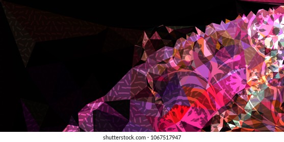 Abstract modern background with flower pattern. Vector clip art.