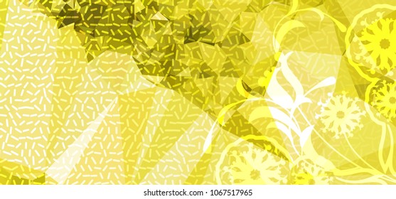 Abstract modern background with flower pattern. Vector clip art.