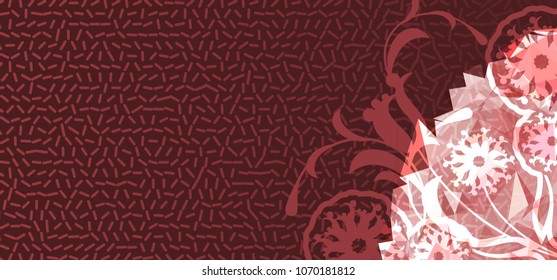 Abstract modern background with flower pattern. Vector clip art.