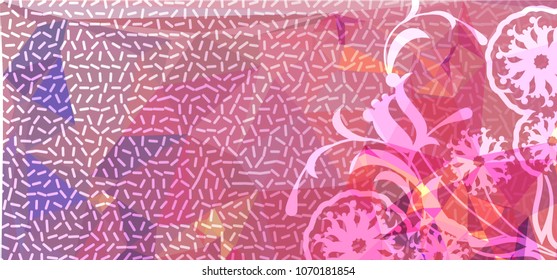Abstract modern background with flower pattern. Vector clip art.
