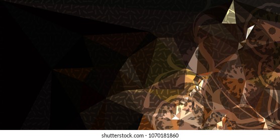 Abstract modern background with flower pattern. Vector clip art.