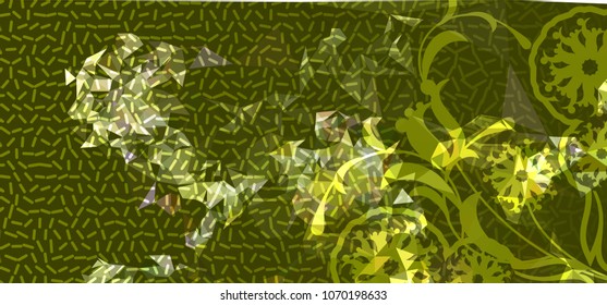 Abstract modern background with flower pattern. Vector clip art.