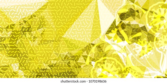 Abstract modern background with flower pattern. Vector clip art.