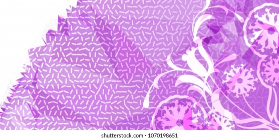 Abstract modern background with flower pattern. Vector clip art.