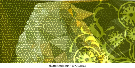 Abstract modern background with flower pattern. Vector clip art.