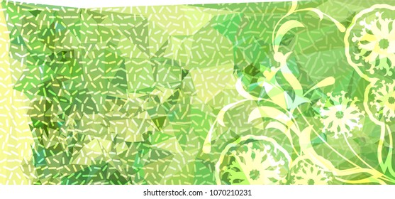 Abstract modern background with flower pattern. Vector clip art.