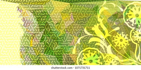 Abstract modern background with flower pattern. Vector clip art.