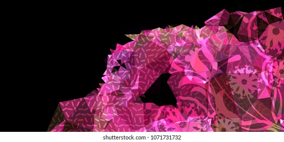 Abstract modern background with flower pattern. Vector clip art.