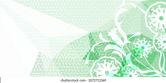 Abstract modern background with flower pattern. Vector clip art.