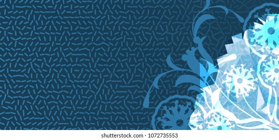 Abstract modern background with flower pattern. Vector clip art.