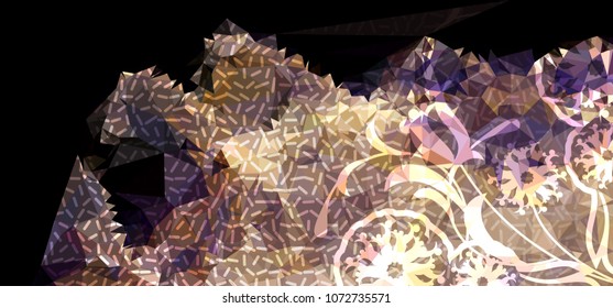 Abstract modern background with flower pattern. Vector clip art.