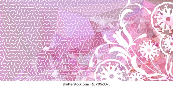 Abstract modern background with flower pattern. Vector clip art.