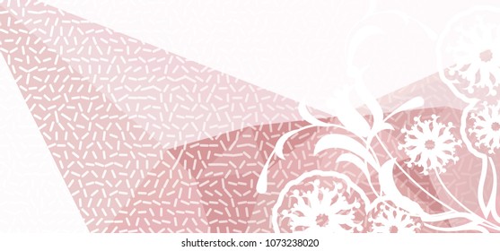 Abstract modern background with flower pattern. Vector clip art.