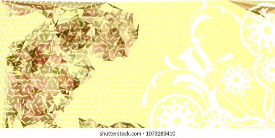 Abstract modern background with flower pattern. Vector clip art.