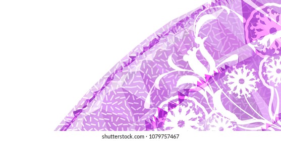 Abstract modern background with flower pattern. Vector clip art.