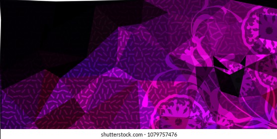 Abstract modern background with flower pattern. Vector clip art.