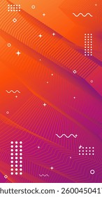 Abstract modern background of flowing element trend design. Sunset color palette. Futuristic design. Magazine, leaflet, billboard, sale, banner, flyer, background. Eps 10