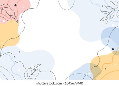 Abstrakter, moderner Hintergrund mit fließenden organischen Formen, Pastellfarben
