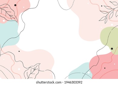 Abstract modern background with fluid organic shapes, pastel colors