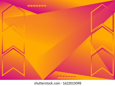 Abstract Modern Background Geometric Red Yellow Color