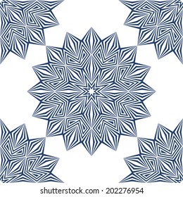 Abstract, modern background, geometric seamless pattern, islam style ornament, monochrome vector wallpaper, fashion fabric and wrapping with star graphic elements for design