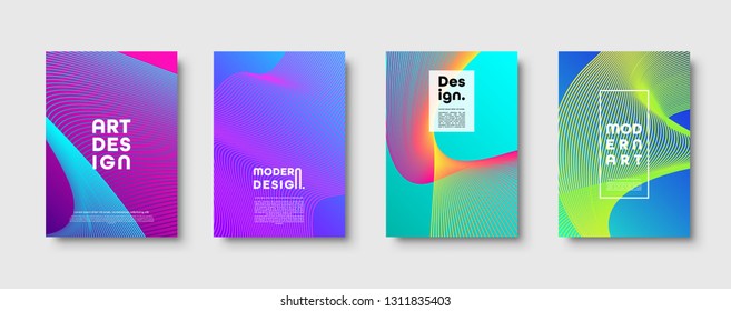 Abstract modern background. Geometric shapes and lines. Colorful neon gradient. Eps10 vector