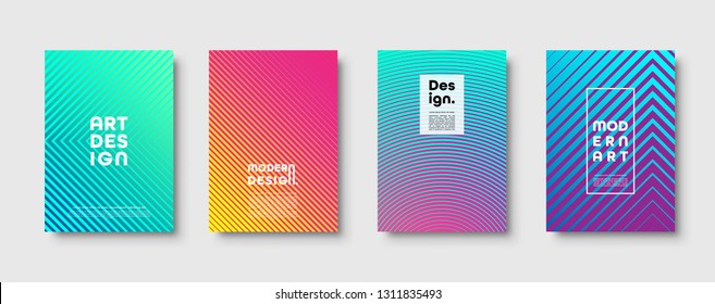 Abstract modern background. Geometric shapes and lines. Colorful neon gradient. Eps10 vector