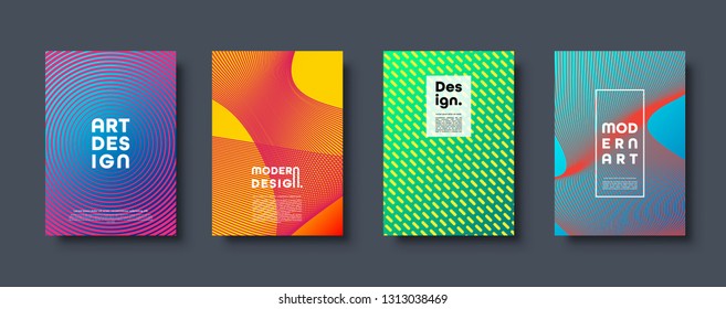 Abstract modern background. Geometric shapes and lines. Colorful neon gradient. Eps10 vector.