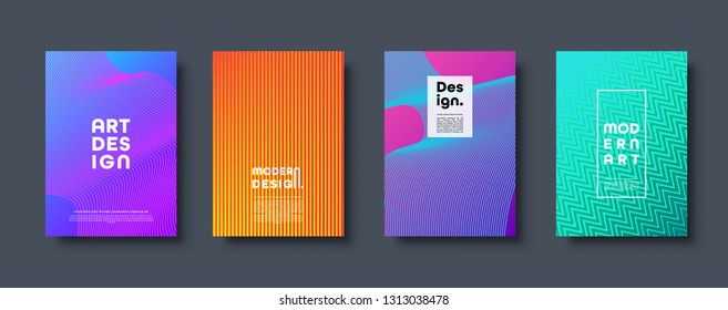 Abstract modern background. Geometric shapes and lines. Colorful neon gradient. Eps10 vector.