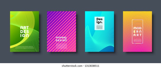 Abstract modern background. Geometric shapes and lines. Colorful neon gradient. Eps10 vector.