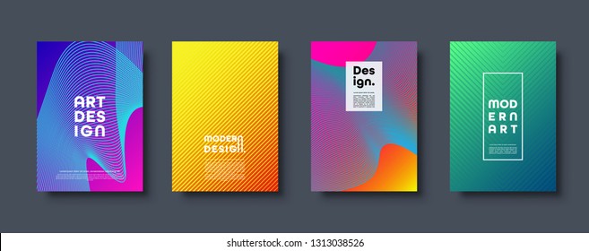 Abstract modern background. Geometric shapes and lines. Colorful neon gradient. Eps10 vector.
