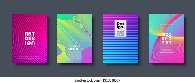 Abstract modern background. Geometric shapes and lines. Colorful neon gradient. Eps10 vector.