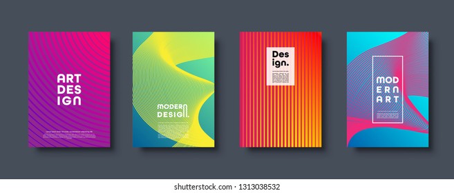 Abstract modern background. Geometric shapes and lines. Colorful neon gradient. Eps10 vector.