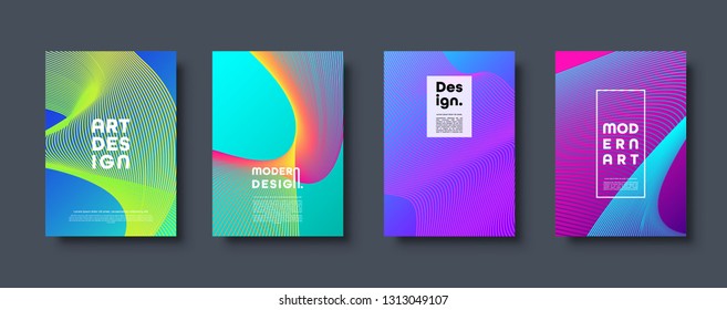 Abstract modern background. Geometric shapes and lines. Colorful neon gradient. Eps10 vector.