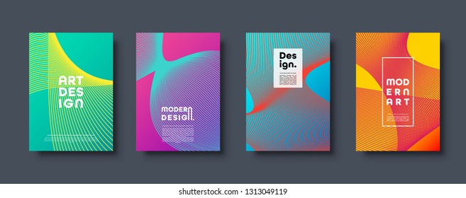 Abstract modern background. Geometric shapes and lines. Colorful neon gradient. Eps10 vector.