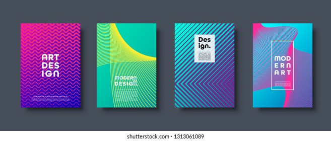 Abstract modern background. Geometric shapes and lines. Colorful neon gradient. Eps10 vector.