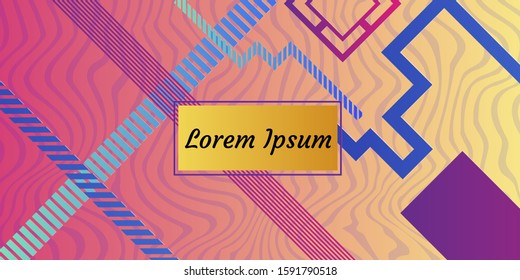 Abstract modern background. Geometric shapes and lines. Colorful gradient vector texture