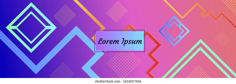 Abstract modern background. Geometric shapes and lines. Colorful gradient vector texture