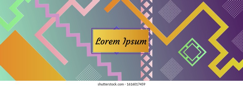 Abstract modern background. Geometric shapes and lines. Colorful gradient vector texture