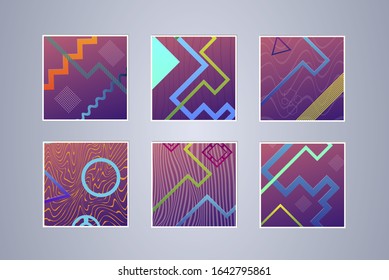 Abstract modern background. Geometric shapes and lines. Colorful gradient vector texture