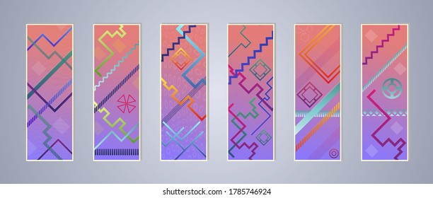 Resumen de los antecedentes modernos. Formas y líneas geométricas. Textura del vector de gradiente colorido