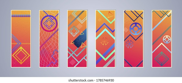 Abstract modern background. Geometric shapes and lines. Colorful gradient vector texture