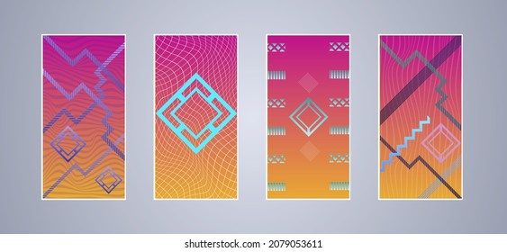 Abstract modern background. Geometric shapes and lines. Colorful gradient vector texture
