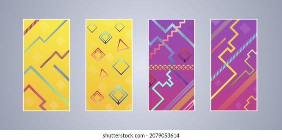 Abstract modern background. Geometric shapes and lines. Colorful gradient vector texture