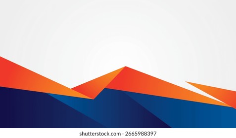 Abstrato moderno fundo formas geométricas laranja azul banner