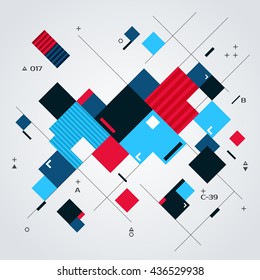 Abstract modern background with geometric shapes. Vector illustration.