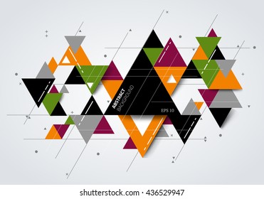 Abstract modern background with geometric shapes. Vector illustration.
