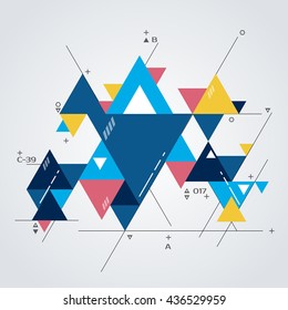 Abstract modern background with geometric shapes. Vector illustration.